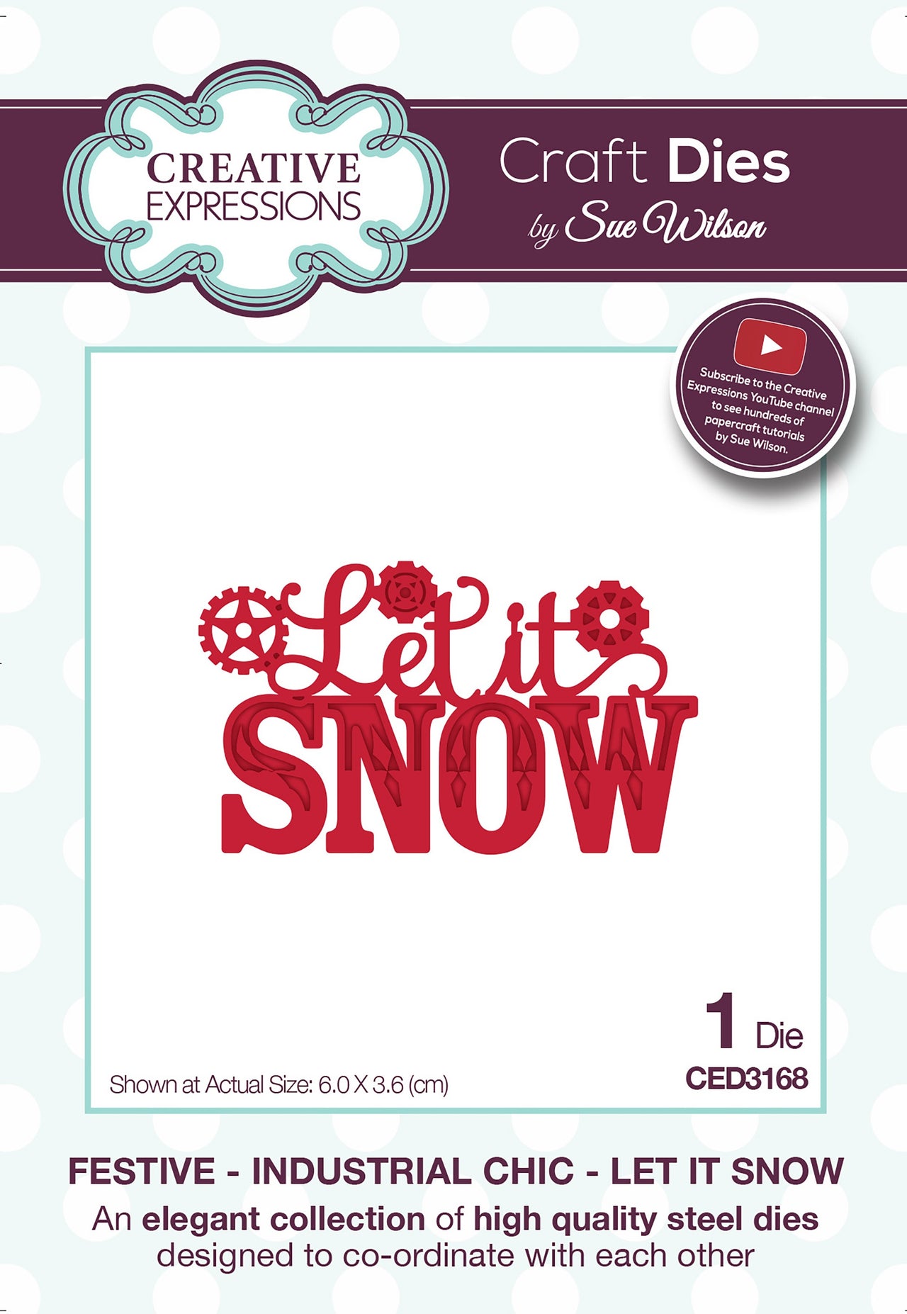 Creative Expressions Festive Craft Dies By Sue Wilson - Industrial Chic-Let It Snow