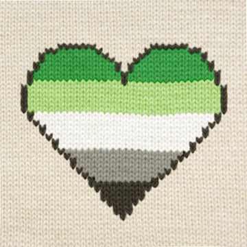 Striped aromantic heart chart