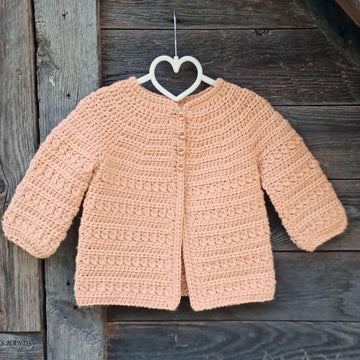 Crochet baby cardigan - Zoe Cardigan