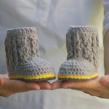 Cable Boots with Easy Cables For Baby Boys or Girls