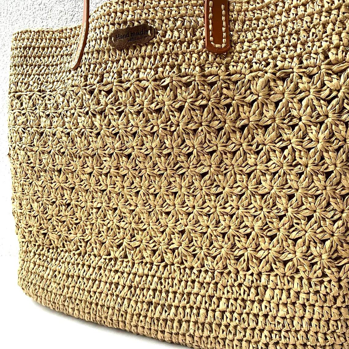 Helana raffia tote bag