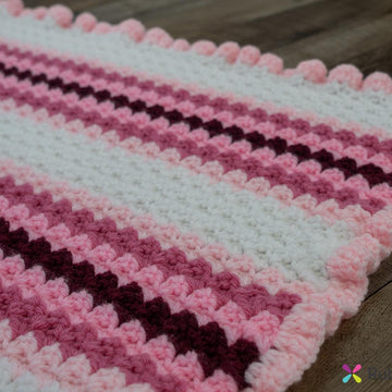 Sweet Pea Wattle Stitch Crochet Blanket