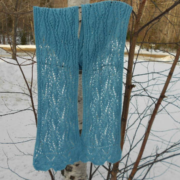 Airy Leaves Lace Scarf
