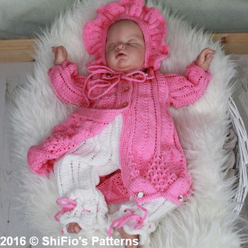 Forget-Me-Not Matinee Set Baby Knitting pattern #80