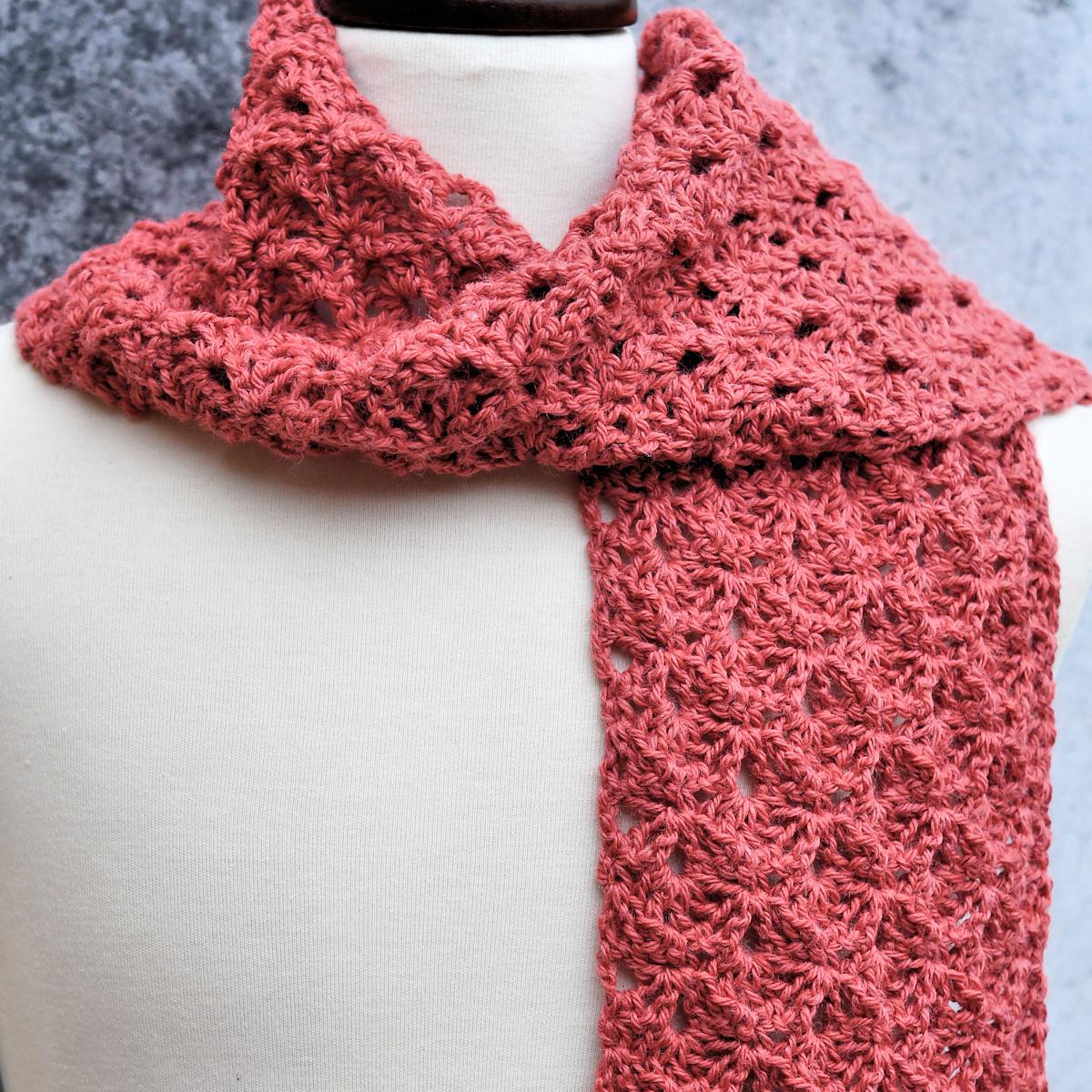Cranberry Lace Scarf