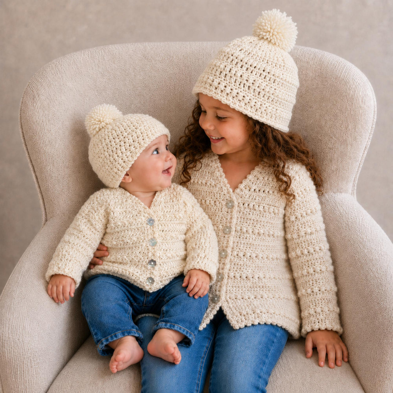 Ashley Cardigan and Hat Set