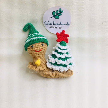 Pine tree Snail- Crochet pattern - PDF File - English