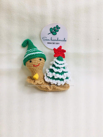 Pine tree Snail- Crochet pattern - PDF File - English