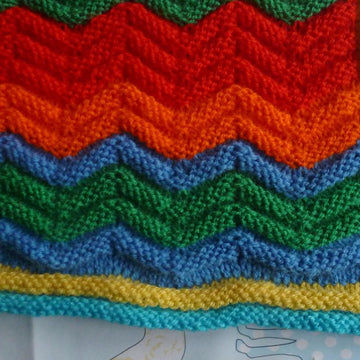 Rainbow Ripple Baby Blanket