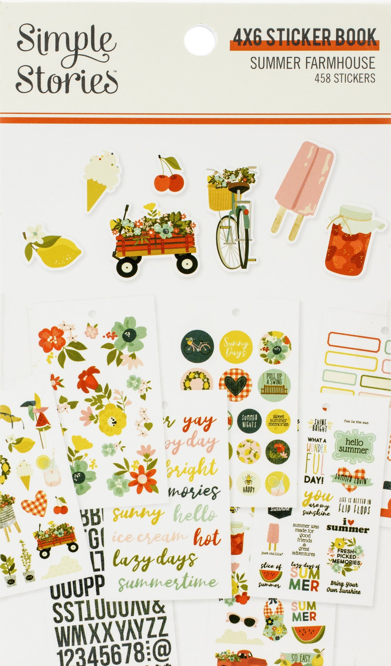 Simple Stories Summer Farmhouse Stickers 4"X6" 12/Pkg - 619779