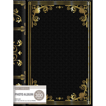 K&Company 3 Up Spiral Memo Photo Album 13"X9.5" - Black