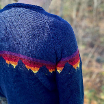 Mountain Sunset Crew Neck Sweater