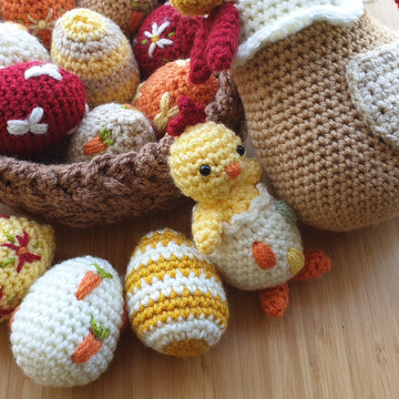 Easter Chicken Set Collection Chick Easter Eggs Nest amigurumi crochet set