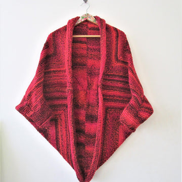 Mitered Squares Cocoon Shrug
