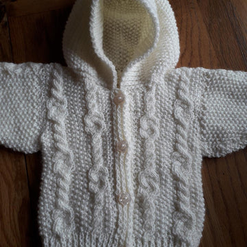 Cable knots baby hoodie