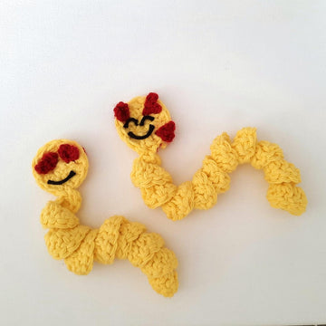 Valentine's Worry Worm Crochet Pattern