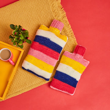Beeline Hot Water Bottle - Free Knitting Pattern For Home in Paintbox Yarns Chunky Pots & Simply Chunky