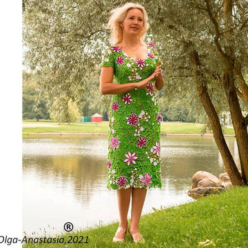 Dress with lotuses