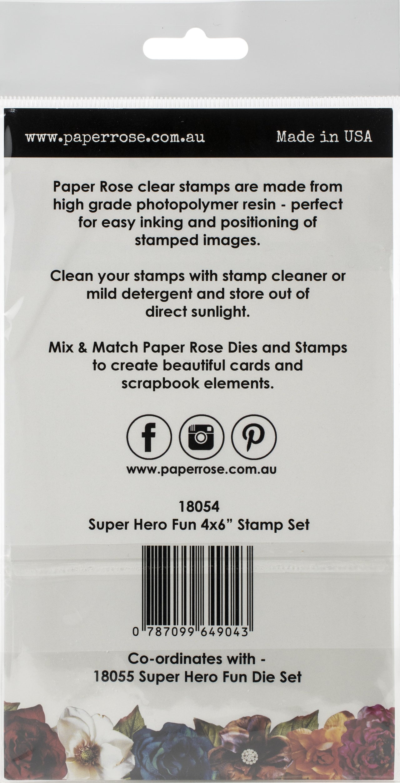 Paper Rose Clear Stamps 4"X6" - Super Hero Fun