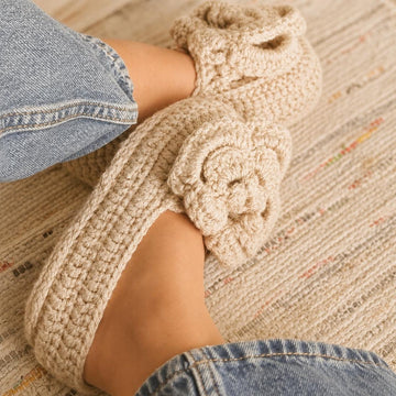 Cozy indoor crochet slippers for women crochet pattern S13