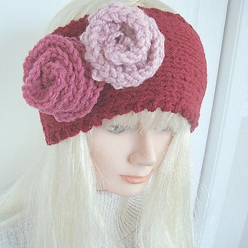 430, KNITTED HEADBAND AND FLOWERS