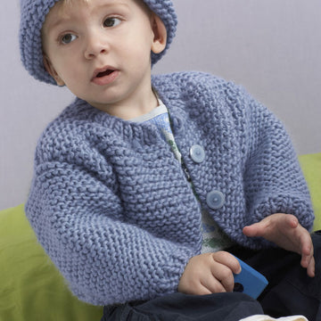 Oakwood Cardigan and Hat in Lion Brand Alpine Wool - 90531AD