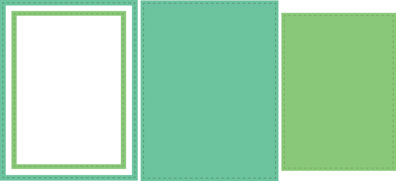 Pinkfresh Studio Essentials Die Set - Stitched Rectangles