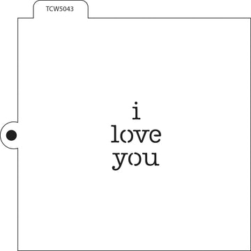 The Crafter's Workshop Crafter's Workshop Cookie & Cake Stencils 5.5"X5.5" - I Love You
