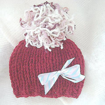 421 KNITTED PIXIE HAT, newborn to age 5