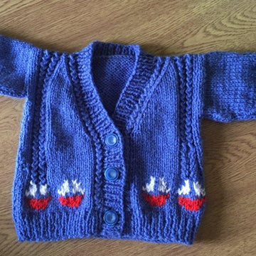 Sail Away Sailboat  Cardigan & Hat