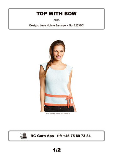 Top with Bow in BC Garn Alba - 2233BC - Downloadable PDF
