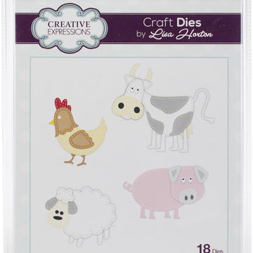 Creative Expressions Stitched Craft Dies By Lisa Horton - Farmyard Residents
