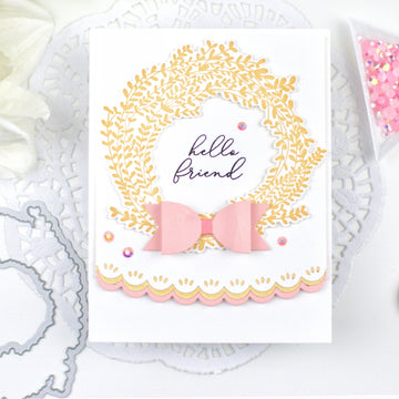 Pinkfresh Studio Clear Stamp Set 4"X6" - Delicate Wreath
