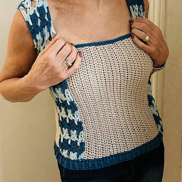 PURRRFECT CATSTITCH TOP