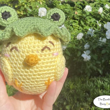 Chick With Frog Hat