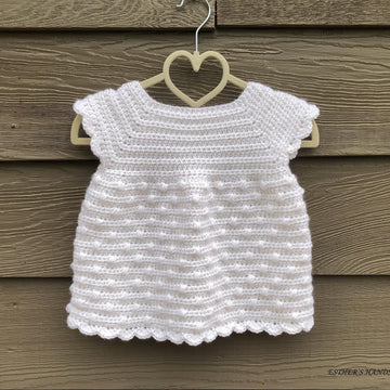 Crochet baby dress - Sylvia Bobble Dress