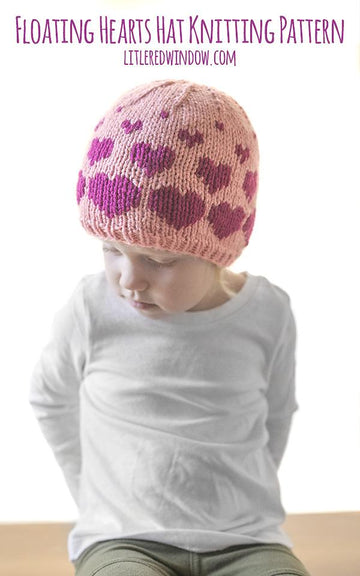 Valentine Floating Hearts Hat