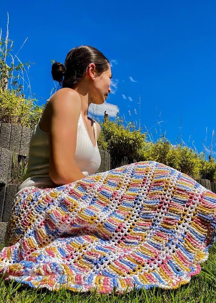 Striped Lace Skirt