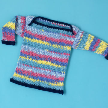 Moss Jumper - Free Crochet Pattern For Babies in Paintbox Yarns Baby DK Prints by Paintbox Yarns
