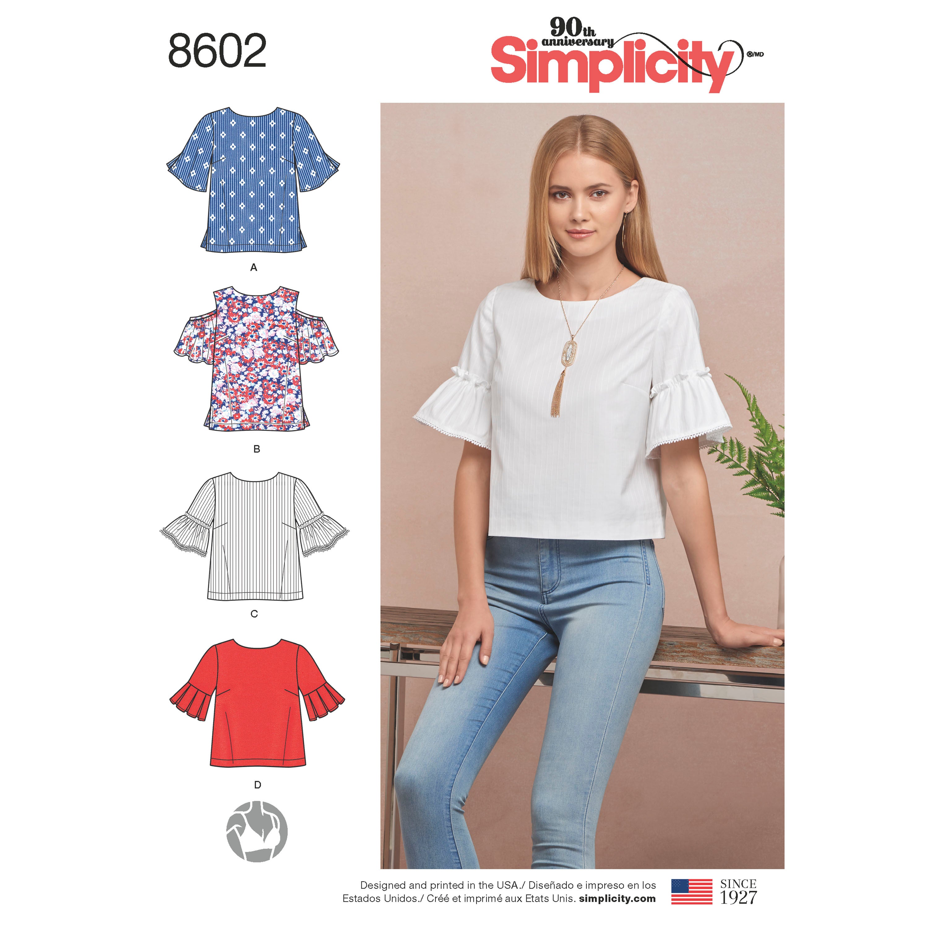 Simplicity 8602 Women's Tops in Two Lengths - Sewing Pattern