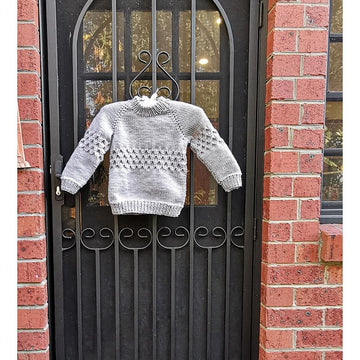 Gray Diamond Raglan Sweater