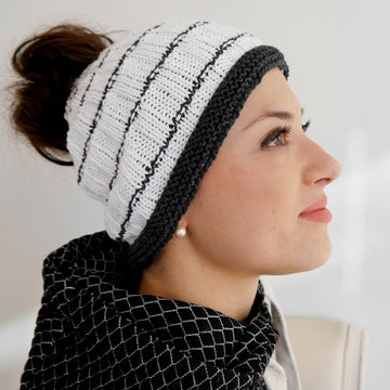 Strickanleitung – Messy Bun – Duttmütze – No.155