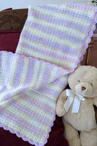 Custard Pie Linen Texture Baby Blanket – DK Pastel Crochet Pattern