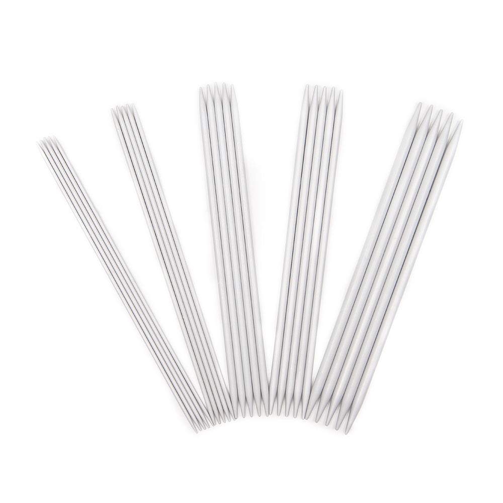 KnitPro Basix Aluminium Double Point Needles 15cm (Set of 5)