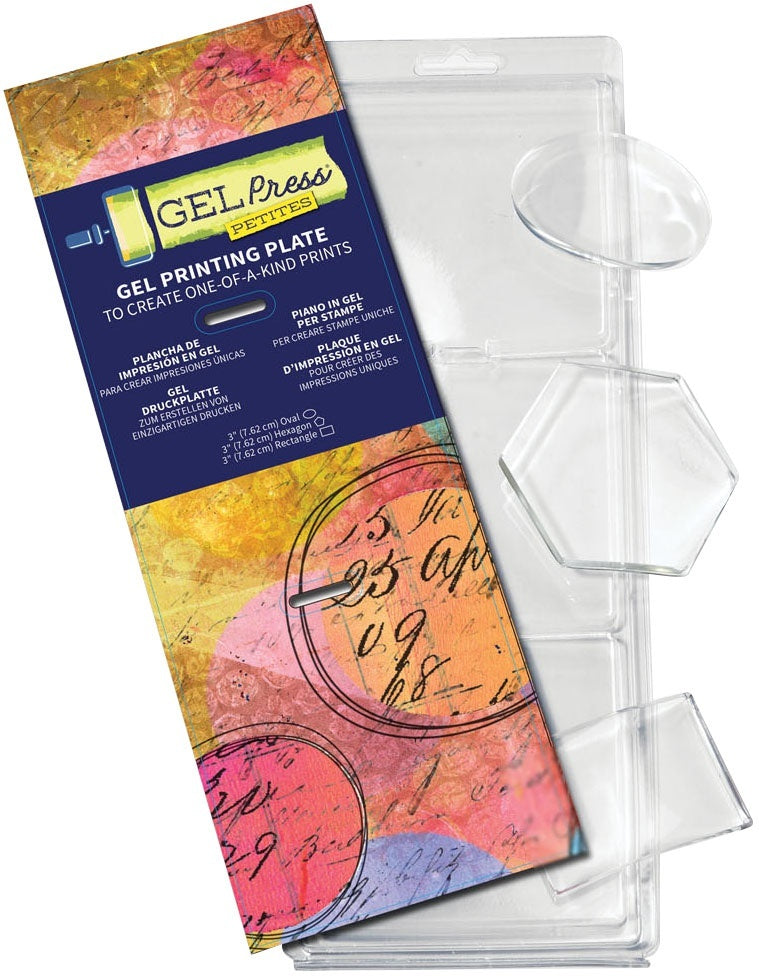Gel Press Gel Petites 3/Pkg - Oval, Hexagon, Rectangle