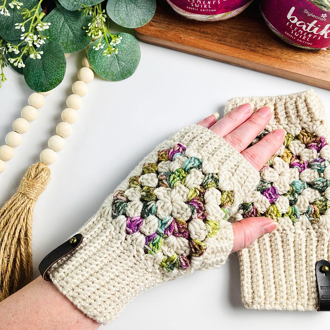 Elements Granny Square Gloves