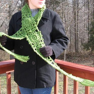 Greensleeves Crocheted Scarf