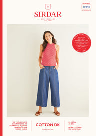 Women's Vest in Sirdar Cotton DK - 10248 - Downloadable PDF