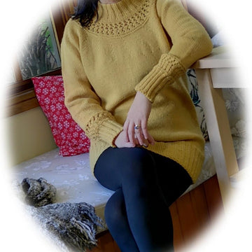 Golden Fall Top Down Sweater