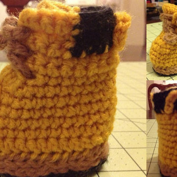 Baby Construction Work Boot Pattern
